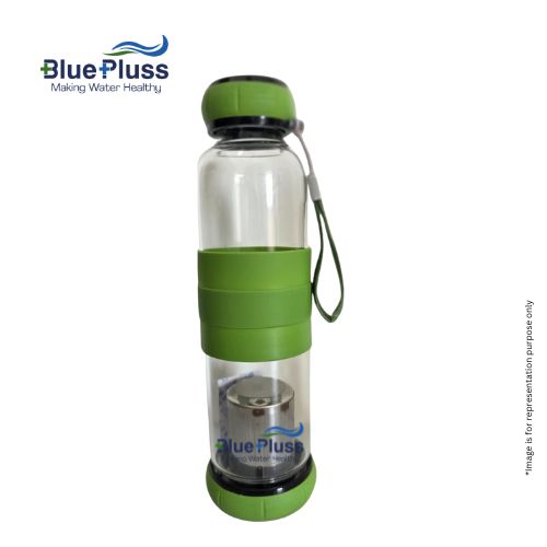 BluePluss Alkaline Water Bottle (AAA+) - Glass Material - Green